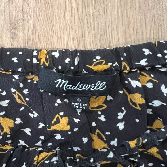 Madewell Black and Gold Off The Shoulder Top Size Small - Picture 5 of 6